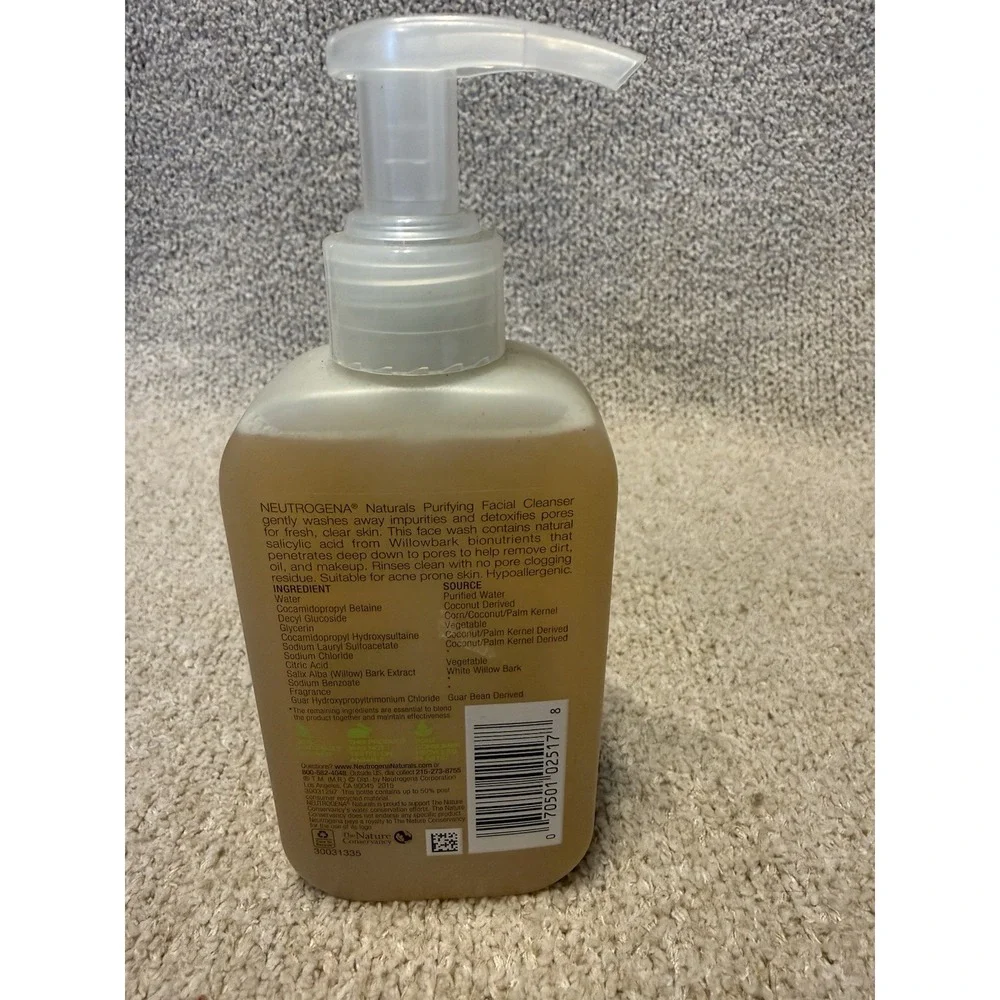 Neutrogena Naturals‎ Purifying Daily Facial Cleanser Face Wash 6 fl oz NEW